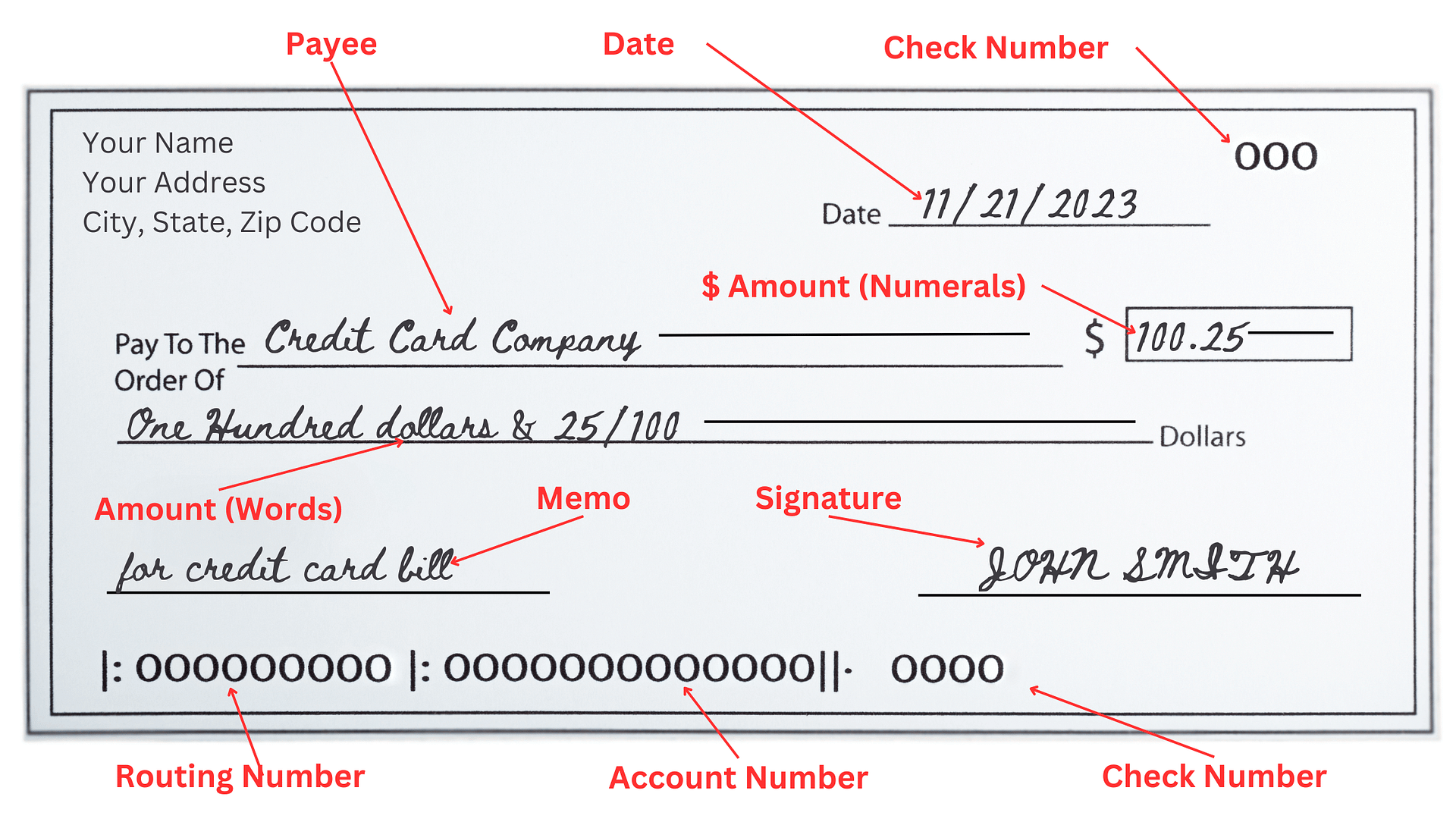 step by step guide to writing a check