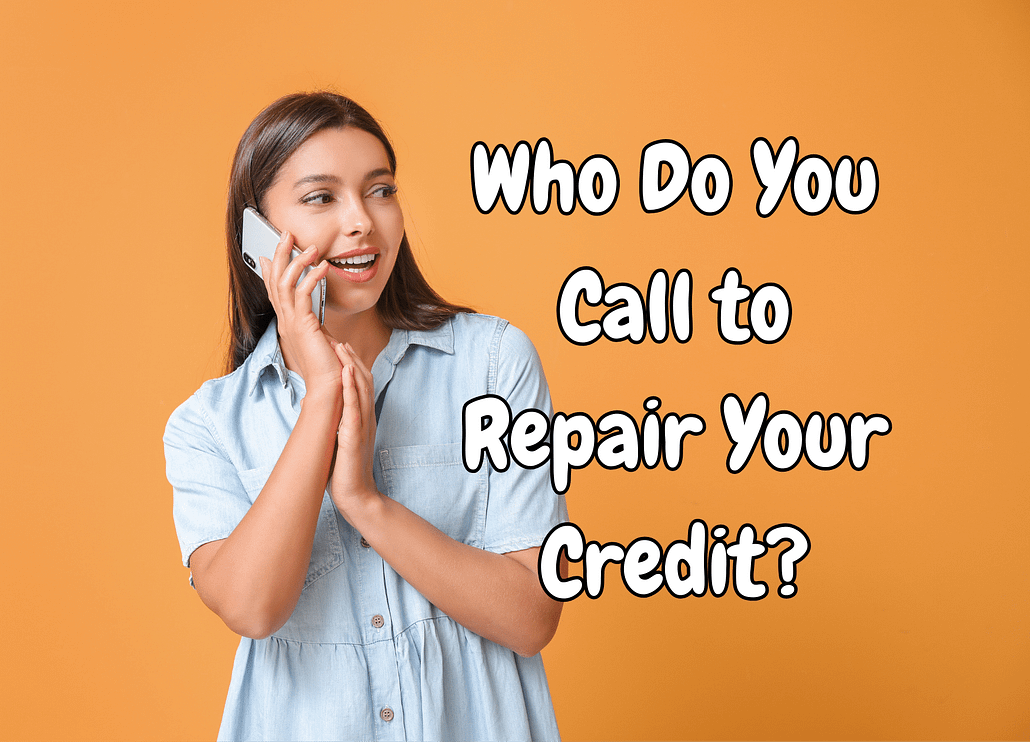 a young woman calling a credit repair company