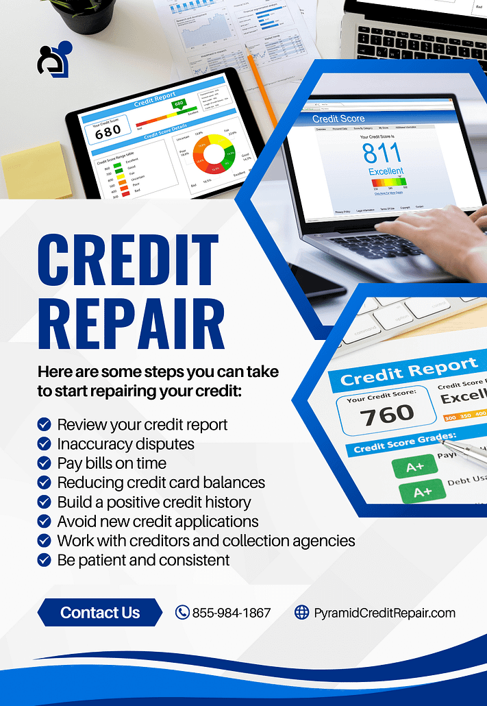 A graph showing how credit repair companies work