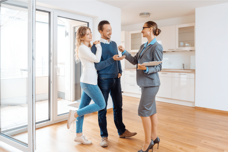 A family discussing tips for a successful rent-to-own experience