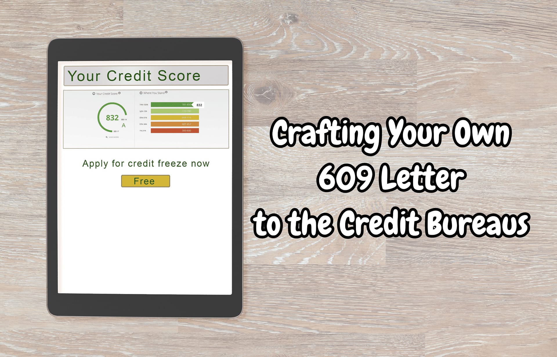 submitting a 609 letter to the 3 major credit bureaus